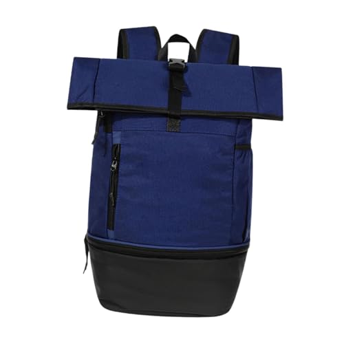 Outdoor Gym Backpack, Multifunction Large Capacity Lightweight for Fitness Travel Hiking, Nylon Daypack- Blue - color: Blue