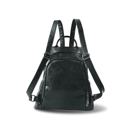 Small Women Backpack Purse PU Leather Anti-theft Casual Shoulder Bag Fashion Ladies Satchel Bags - color: Black, size: Small
