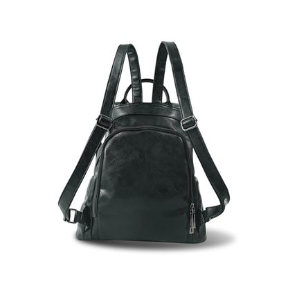 Small Women Backpack Purse PU Leather Anti-theft Casual Shoulder Bag Fashion Ladies Satchel Bags - color: Black, size: Small