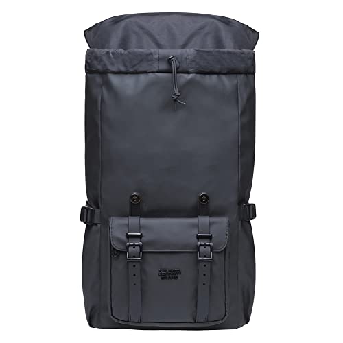 KAUKKO Laptop Outdoor Backpack Traveling Daypack Hiking Rucksack Large Capacity Bag Fits 15.6"(5-8-Black) - color: 5-8black
