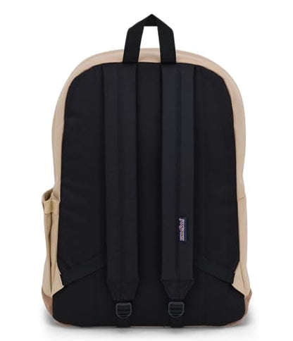 JanSport Right Pack Backpack - Durable Daypack with Padded 15" Laptop Sleeve, Spacious Main Compartment & Integrated Water Bottle Pocket - Travertine - color: Travertine