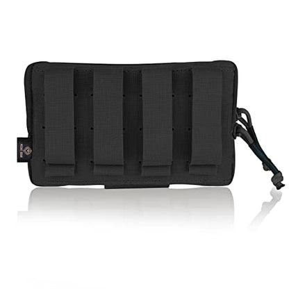 PETAC GEAR Tactical Molle Admin Pouch, Small Organizer Pocket for Tactical Vest/EDC Gun Belt/molle Platform. - color: BK