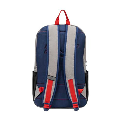 PUMA Rally 300 Backpack, Light Pastel Grey, OS - color: Heather Grey/Racing Blue/Red