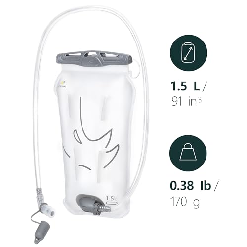 N NEVO RHINO Hydration Bladder 2L-3L,Water Reservoir for Hiking Backpack Leak Proof Water Storage Bladder,BPA-Free Water Pouch Hydration Pack for Camping Cycling Running - color: 1.5L water bladder