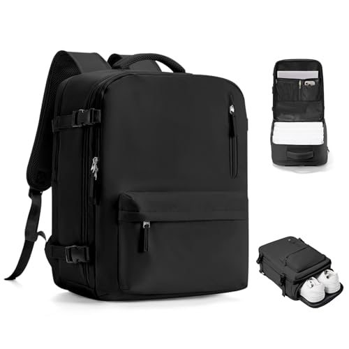 VGCUB Travel Backpack for Women Men for Spirit Airlines Personal Item Bag 18x14x8 Inches Laptop College Waterproof Carry on Flight Approved Work Backpack Mochila de Viaje,Large Black - color: Black, size: X-Large