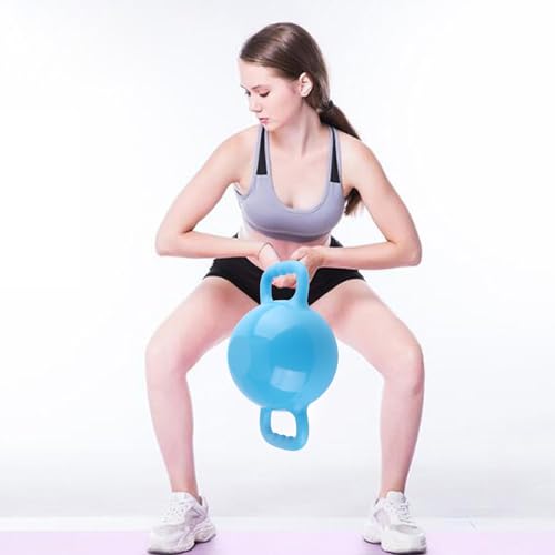 Chrees Adjustable Water Fillable Massage Kettlebell With Dual Ergonomic Handles, Multifunctional Convertible Dumbbell Kettlebell For Buttocks Lifting Full Body Home Gym Strength Training Blue
