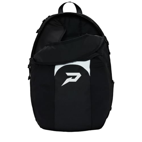 Phenom Elite All-Purpose Sports Backpack – Water-Resistant Athletic Bag with Rain Fly, Helmet & Gear Compartment, Laptop Sleeve, and Side Water Bottle Holders | Black