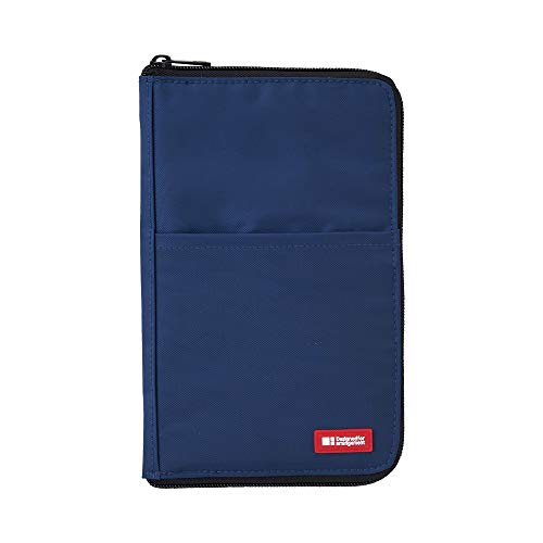 LIHIT LAB Slim Pen/Pencil Pouch, Wide, 0.7 × 5.5 × 8.5 Inches, Indigo (A7653-11) - color: Indigo, size: 0.7 × 5.5 × 8.5 Inches