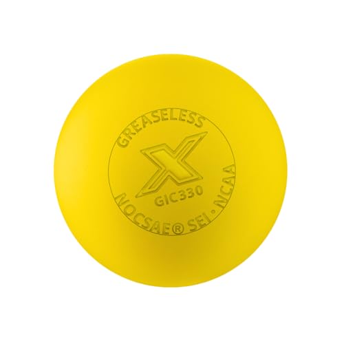 PEARL X Greaseless Lacrosse Balls by Guardian Innovations - Official Ball of NCAA Championships - Meets NOCSAE Standards and SEI/NCAA Certified - color: Yellow, size: 50 Pack