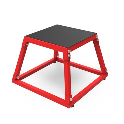 18 Inch Plyometric Jump Box, Steel Plyo Platform and Jumping Box, Anti-Slip Exercise Step Up Box for Home Gym Training,Black