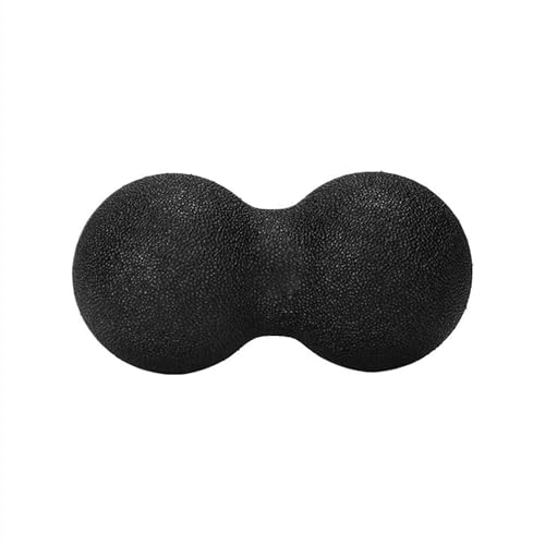 Peanut Massage Ball – Double Lacrosse Massage Ball for Deep Tissue Release, Muscle Pain Relief & Recovery, Spine & Back Massages Tool for Yoga, Gym, Office & Travel (Black) - color: Black