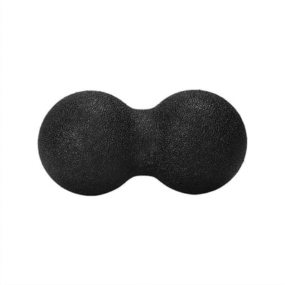 Peanut Massage Ball – Double Lacrosse Massage Ball for Deep Tissue Release, Muscle Pain Relief & Recovery, Spine & Back Massages Tool for Yoga, Gym, Office & Travel (Black) - color: Black