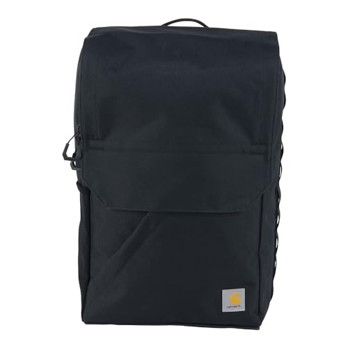 Carhartt 21L Top-Load Backpack, Durable Water Resistant Coated Canvas Base W/ 17" Laptop Sleeve, Black - color: Black