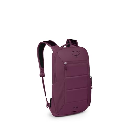 Osprey Ozone Slim Pack - Lightweight Laptop Backpack with AirScape Suspension, Water Bottle Pockets & Slim Travel Design - Fits Most 16" Laptops - Personal Item or Carry-On Compatible, Moody Burgundy - color: Moody Burgundy