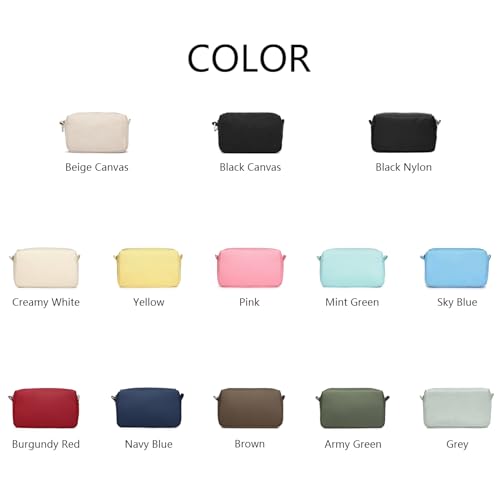 Organizer Bag Lightweight Cosmetic Bag with Ring Clasp Perfect Travel Makeup Bag for Women nylon Stand Up Design (Navy Blue/Nylon) - color: Navy Blue/Nylon