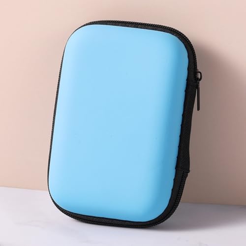 Mini Portable Travel Tech Storage Bag, Compact Zipper Cable Organizer Pouch with Mesh Pocket, Small Electronic Accessories Carry Case for Chargers, Sky Blue - color: Sky blue