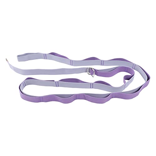 Yoga Stretching Strap, Yoga Strap for Flexibility and Balance, 3.1m Oxford Cloth Leg Stretcher with Foam - Covered Snap Ring, for Dance Gymnastics Physical Therapy and - color: Purple