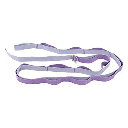 Yoga Stretching Strap, Yoga Strap for Flexibility and Balance, 3.1m Oxford Cloth Leg Stretcher with Foam - Covered Snap Ring, for Dance Gymnastics Physical Therapy and - color: Purple