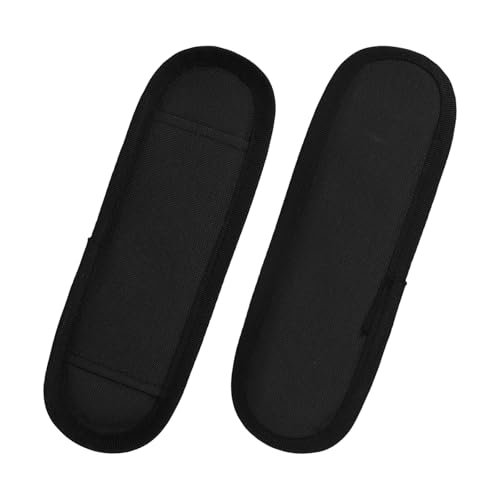 2 Pack Black Soft Shoulder Strap Pad for Luggage Straps & Bags - Ultra Comfortable Shoulder Pads for Bag Straps - Breathable，Lightweight, Adjustable Fit for Comfort