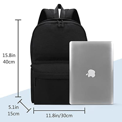 Travel Backpack for Men and Women,Classic Mini Backpack,Hiking, Lightweight Casual College Bookbag Daily Bag Daypack for Travel,Work,Gym (Black) - color: Black
