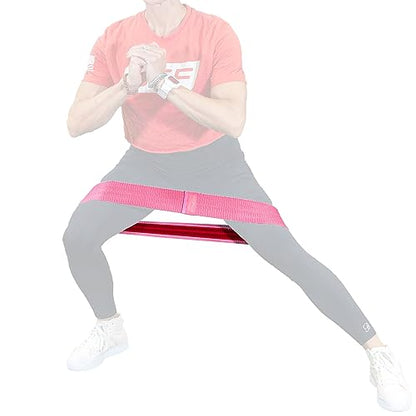 Serious Steel Fitness Hip and Glute Activation Band | Squat & Deadlift Warm-up Band for Hips and Glutes - color: Pink (Non-Slip - 13" Medium)