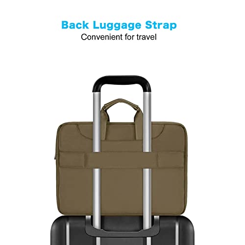 MOSISO 360 Protective Laptop Bag 13.3 inch, 13-14 inch Computer Bag Compatible with MacBook Air 13 inch/Pro 13 inch/Pro 14 inch,HP,Dell,Notebook, Laptop Carrying Case with Strap&Handle, Olive Yellow - color: Olive Yellow, size: 13.3 inch