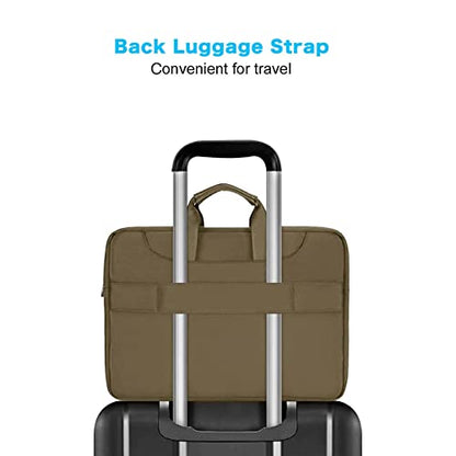 MOSISO 360 Protective Laptop Bag 13.3 inch, 13-14 inch Computer Bag Compatible with MacBook Air 13 inch/Pro 13 inch/Pro 14 inch,HP,Dell,Notebook, Laptop Carrying Case with Strap&Handle, Olive Yellow - color: Olive Yellow, size: 13.3 inch