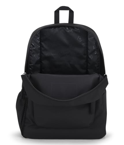 JanSport Cross Town Backpack 17" x 12.5" x 6" - Simple Bag for Everyone with 1 Main Compartment, Front Utility Pocket - Premium Class Accessories - Black - color: Black