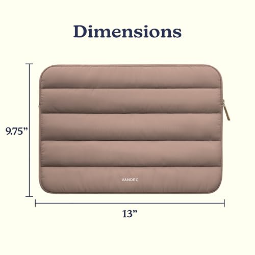 Vandel The Original Puffy Laptop Sleeve Case, 13-14 inch Laptop Sleeve Bag Case 13.3 Inch, Compatible with MacBook Air 13, Pro 14/13 iPad Pro 12.9, HP Dell ASUS, Computer Bag Cover - color: d. Latte, size: 13-14 Inch
