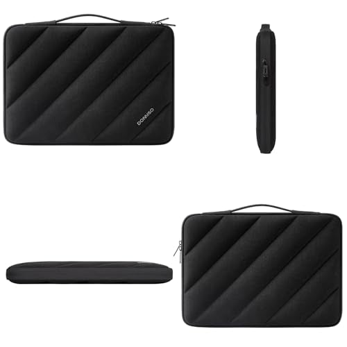 DOMISO 17 inch Laptop Sleeve Protective Case Cover Compatible with 17-17.3 inch HP Dell ASUS Lenovo Chromebook,Waterproof Computer Cases Bag with Handle,Black - color: Black, size: 17 inch