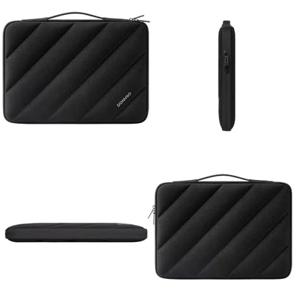 DOMISO 17 inch Laptop Sleeve Protective Case Cover Compatible with 17-17.3 inch HP Dell ASUS Lenovo Chromebook,Waterproof Computer Cases Bag with Handle,Black - color: Black, size: 17 inch