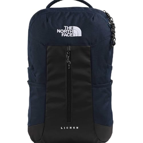 The North Face Lichen Daypack - Everyday Commuter Backpack, Laptop Sleeve, Water Bottle Pockets, Center Front Pouch, Summit Navy/TNF Black, One Size - color: Summit Navy/Tnf Black