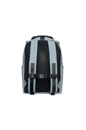 RAINS Clip Front Backpack Pool - Waterproof Commuter Backpack with C-Clip Closure & Hidden Pocket, 16″ Laptop Sleeve, Urban Travel Daypack - color: Pool