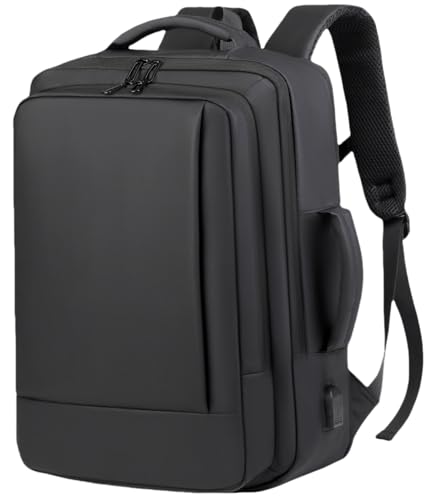 Business & Travel Laptop Backpack, Expandable Laptop Backpack,Carry on backpack,With USB Charging Port, Water Resistant, Men Women (01#Black) - color: 01#black