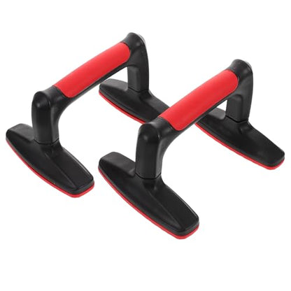 2pcs Red Plastic Push up Stands with Non-slip Handles for Men and Women Home Workout Fitness Equipment Gym Accessories Floor Push-up Bars for Strength Training