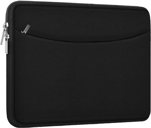 Laptop Sleeve 13.3 inch, Shockproof Protective Briefcase Carrying Computer Cover Bag with Accessory Pocket Portable Laptop Case Compatible with MacBook Air Pro 13.3 inch 14 inch, Black - color: Black, size: 13.3 inch