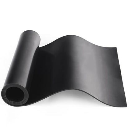 HooTown Solid Rubber Sheets Strips, 12” Wide x 1/8" Thick x 24” Long Neoprene Rubber Rolls Perfect for DIY Gasket Material, Sealing, Liner, Shield, Padding, Mat for Weather Stripping, No Adhesive - size: 12” Wide x 24” Long, style: 1/8" Thick
