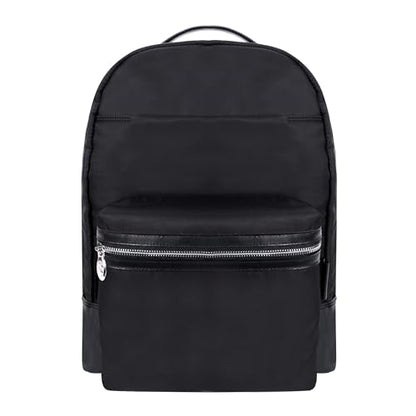 McKleinUSA N Series, Parker, Nano Tech-Light Nylon with Leather Trim, 15" Nylon Dual Compartment Laptop Backpack, Black (18555), One Size - color: Black