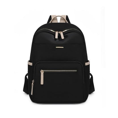 Simple and versatile commuter bag, lightweight multi-layer backpack, multi-functional casual shoulder bag.(Black) - color: Black