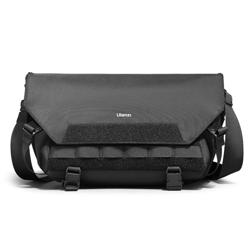 ULANZI BC08 Sling Camera Case with Tripod Holder, Small Compact Camera Tactical Shoulder Bags for DSLR/SLR/Mirrorless Cameras, Water-Resistant Crossbody Bag Women Men, Black - size: 9L