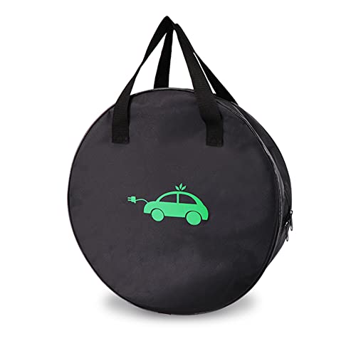 Electric Vehicle Charging Cable Organizer Bag - Heavy Duty Water Resistant Nylon Storage Bag for Jumper Cables, EV Extension Cords, Adapters, RV Sewer Pipe, Tools, Camper and Garden Hoses