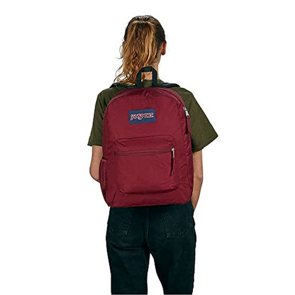 JanSport Cross Town Backpack 17" x 12.5" x 6" - Simple Bag for Everyone with 1 Main Compartment, Front Utility Pocket - Premium Class Accessories - Russet Red - color: Russet Red