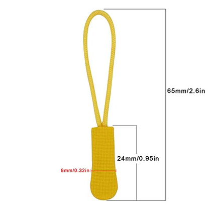 Urmspst 20PCS Zipper Pulls Replacement Zipper Tabs, Yellow - color: 10. Yellow