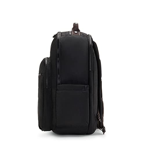Kipling Women's Seoul Extra Large 17” Laptop Backpack, Durable, Roomy with Padded Shoulder Straps, School Bag - color: True Black, size: 13.5''L x 17.75''H x 9''D