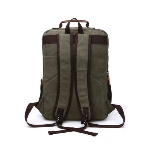 Executive Canvas Backpack for Heavy Duty Notebook Travel, green