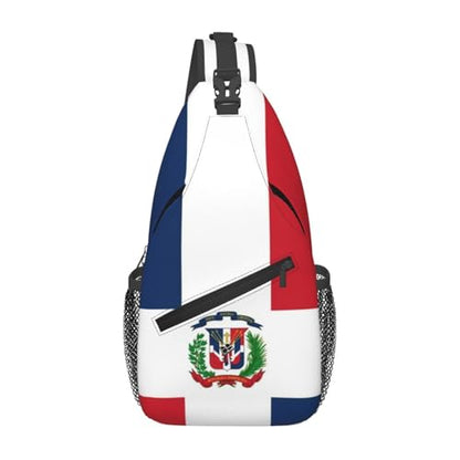 Flag Of The Dominican Republic Sling Backpack Hiking Backpack Crossbody Bag Sports Lightweight And Durable Chest Bag Shoulder Bag For Women Men - color: 1