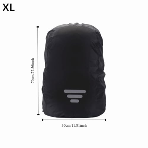 Water Proof Backpack Rain Cover with Reflective Strap Lightweight Oxford Cloth Rucksack Protector for Cycling, Hiking, Mountaineering - size: Three Stripes-XL