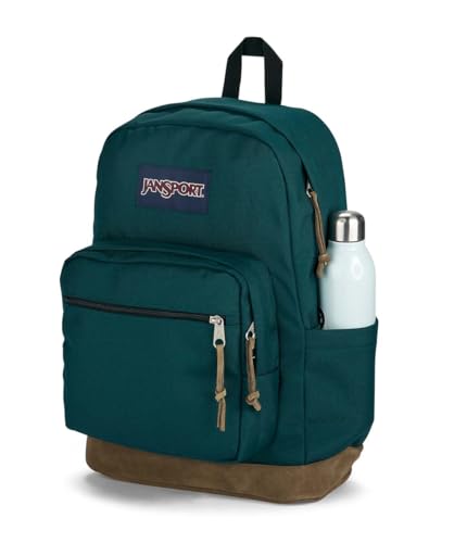JanSport Right Pack Backpack - Durable Daypack with Padded 15" Laptop Sleeve, Spacious Main Compartment & Integrated Water Bottle Pocket - Deep Juniper - color: Deep Juniper