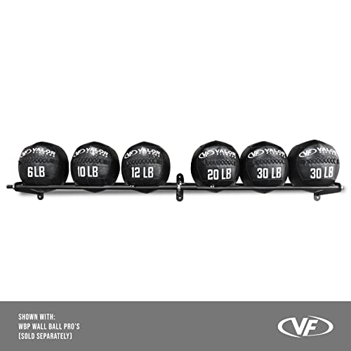 Valor Fitness Wall-Mounted Adjustable Ball Storage Rack – Holds Slam Balls, Medicine Balls, Stability Balls, Basketballs – Compact Sports Equipment Organizer for Home Gyms and Commercial Use