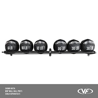 Valor Fitness Wall-Mounted Adjustable Ball Storage Rack – Holds Slam Balls, Medicine Balls, Stability Balls, Basketballs – Compact Sports Equipment Organizer for Home Gyms and Commercial Use
